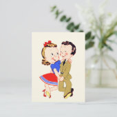 Carte postale Couple Danse vintage (Debout devant)