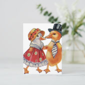 Carte Postale Couple de canards vintage (Debout devant)