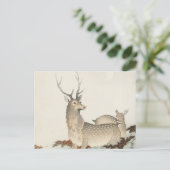 Carte Postale Couple de cerfs Vintage (Debout devant)