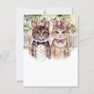 Carte Postale Couple de chat aquarelle