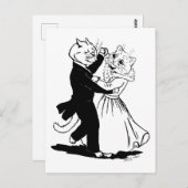 Carte Postale Couple de chats dansant, Louis Wain (Devant / Derrière)