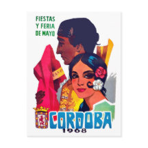 Couple de Cordoue, Espagne, en fête, voyage vintag