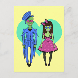 Carte Postale Couple de crânes