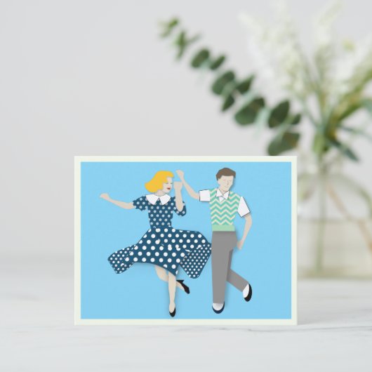 Carte Postale Couple de danse (Debout devant)