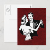 Carte Postale couple de danses vintages (Devant / Derrière)