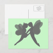 carte postale couple de fées fond (Devant / Derrière)