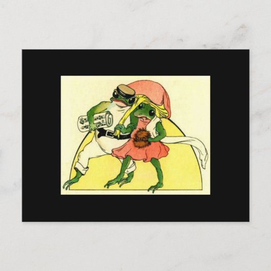 Carte Postale Couple de grenouille adorable (Devant)