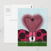 Carte Postale Couple de Ladybug mignon (Devant / Derrière)