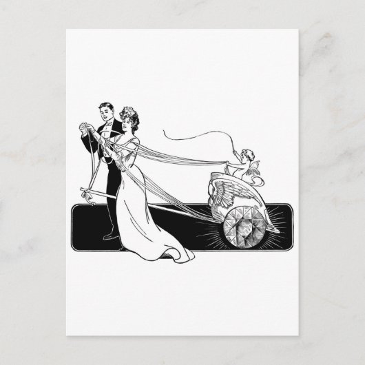 Carte Postale Couple de mariage vintage (Devant)