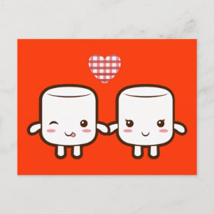 Carte Postale Couple de Marshmallow