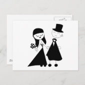 Carte Postale Couple de morue noir et blanc (Devant / Derrière)