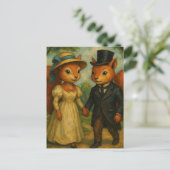 Carte Postale Couple de petits écureuils adorables (Debout devant)