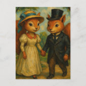 Carte Postale Couple de petits écureuils adorables (Devant)