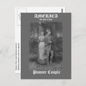 Carte Postale Couple de Pionniers (Devant / Derrière)