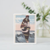 Carte Postale couple de plage vintage (Debout devant)