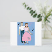 Carte Postale couple de rock prêt à danser (Debout devant)