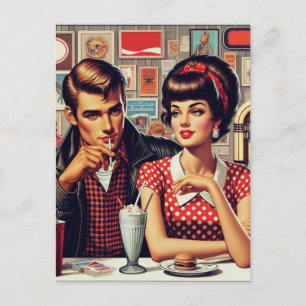 Carte Postale Couple des années 1950