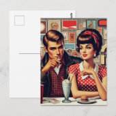 Carte Postale Couple des années 1950 (Devant / Derrière)