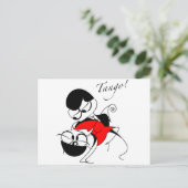 Carte Postale couple effectuant une étape tango (Debout devant)