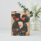 Carte Postale Couple embrassant la Saint-Valentin (Debout devant)