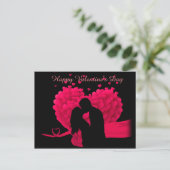 Carte Postale Couple en amour Heureuse Sainte-Valentin (Debout devant)