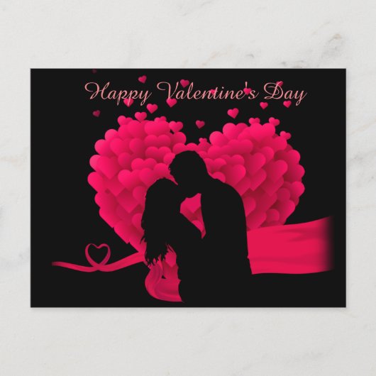 Carte Postale Couple en amour Heureuse Sainte-Valentin (Devant)