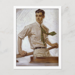 Carte Postale Couple en bateau par Joseph Leyendecker