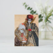 Carte Postale Couple en costume de Carnaval, Venise (Debout devant)