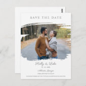 Carte Postale Couple engagé et brosse simulée pour enregistrer l (Devant / Derrière)