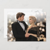 Carte Postale Couple glamour avec Twinkling Bokeh (Devant / Derrière)