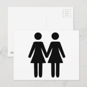Carte Postale Couple lesbien (Devant / Derrière)