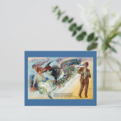 Carte Postale Couple mâché sur Hallowe'en Vintage (Debout devant)