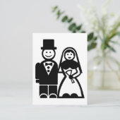 Carte Postale couple mariage (Debout devant)