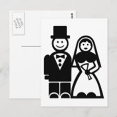 Carte Postale couple mariage (Devant / Derrière)