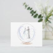 Carte Postale Couple Mariage du Globe des neiges (Debout devant)