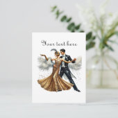 Carte Postale Couple mignon ajouter du texte (Debout devant)