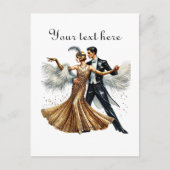 Carte Postale Couple mignon ajouter du texte (Devant)