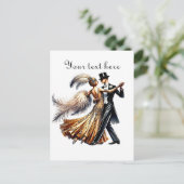 Carte Postale Couple mignon ajouter du texte (Debout devant)