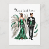 Carte Postale Couple mignon ajouter du texte (Devant)