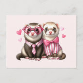 Carte Postale Couple mignon en amour (Devant)