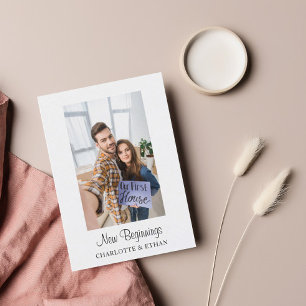 Carte Postale Couple mignon Notre Première Maison Faire-part de