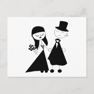 Carte Postale Couple noir et blanc