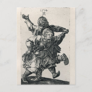 Carte Postale Couple paysan Danse par Albrecht Durer