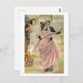 Carte Postale Couple qui danse (Devant / Derrière)