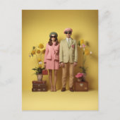 Carte Postale Couple rétro (Devant)