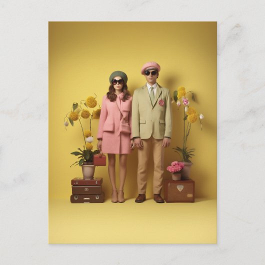 Carte Postale Couple rétro (Devant)