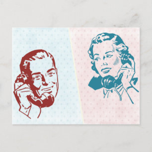 Carte Postale Couple rétro