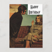 Carte Postale Couple Rétro Joyeux Anniversaire (Devant)