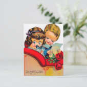 Carte Postale couple rétro vintage Valentine (Debout devant)