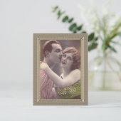 Carte Postale Couple romantique - Baisers doux (Debout devant)